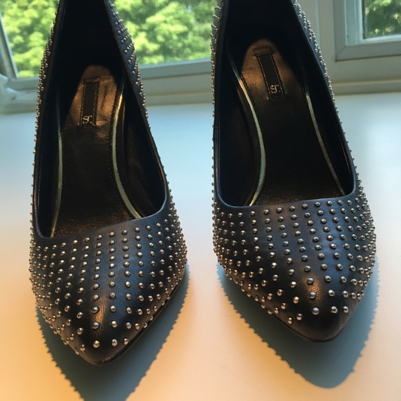 Supertrash Pia Studded Heeled Court Shoes - Picture 6 of 8